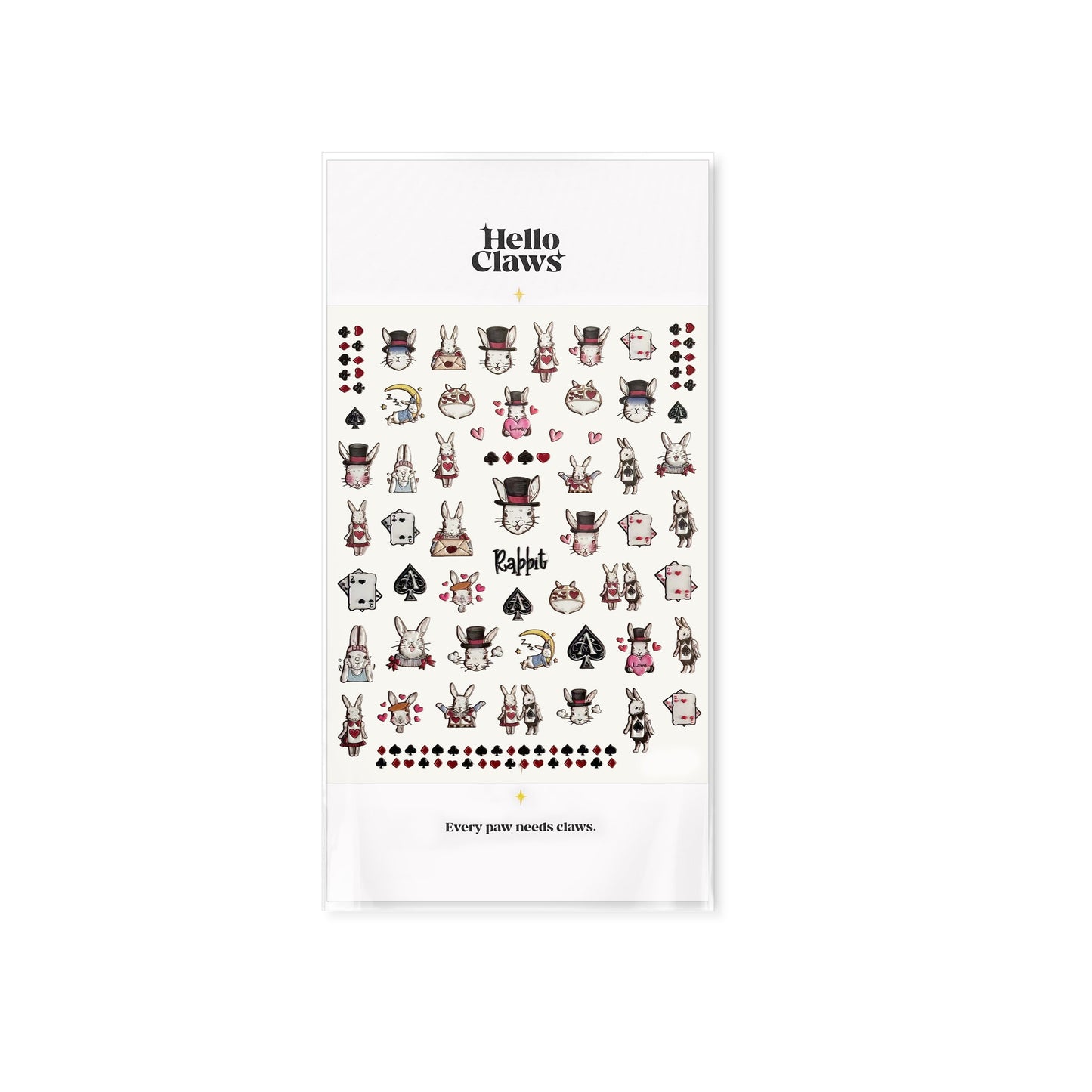 Hello Claws | Poker Bunny Nail Deco Sticker