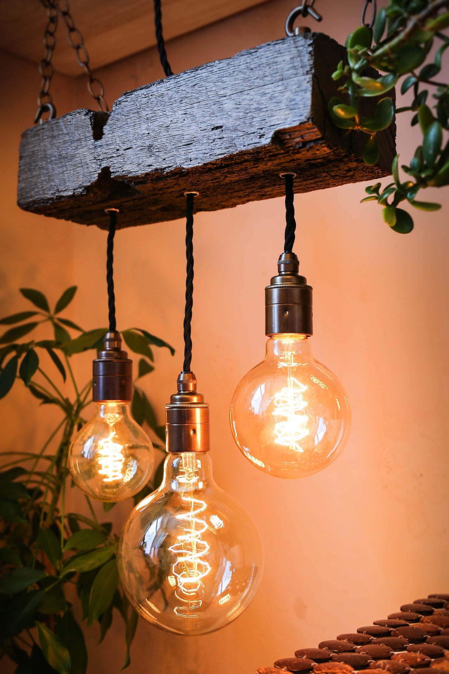 Triple Heartwood Elegance: Rustic Dark