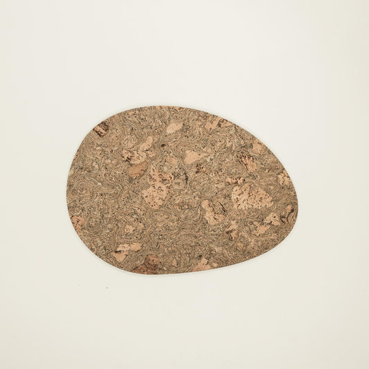 Cork Placemats | Twist Black | Pebble Shape