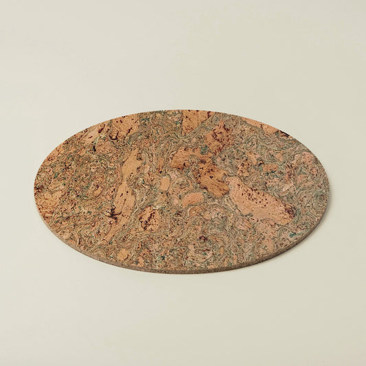 Cork Placemats | Twist Green | Round