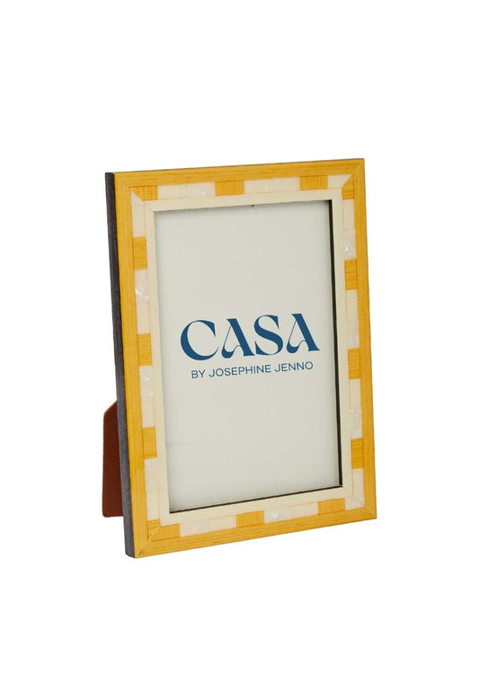 Valduga Marquetry Yellow Frame 6x4"