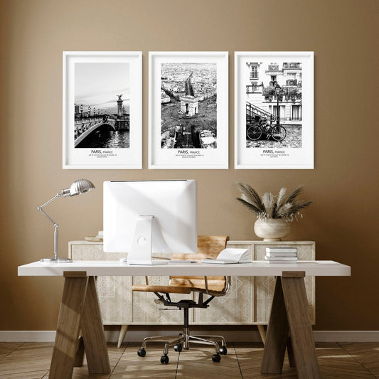 Vintage posters travel | set of 3 Paris wall art prints