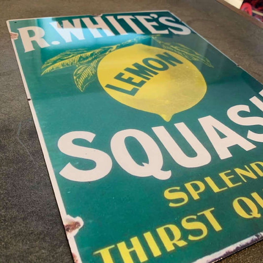 R.Whites Lemon Squash Advertising Metal Wall Sign