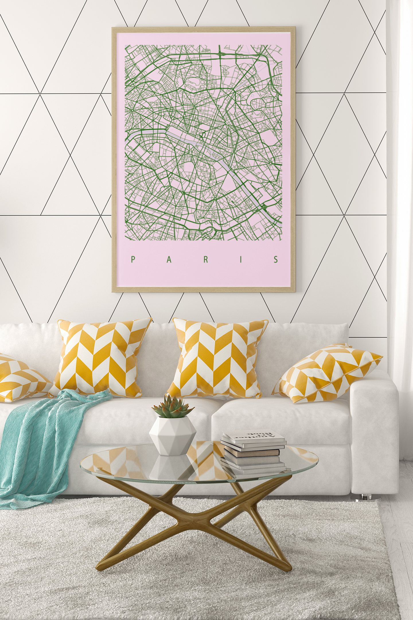 Portrait Map Any City Personalised Wall Decor Print with 10 New Styles