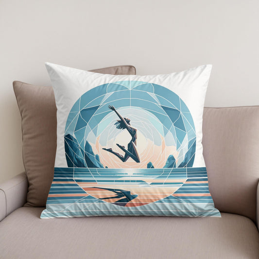 Tranquil Strides Cotton Cushion