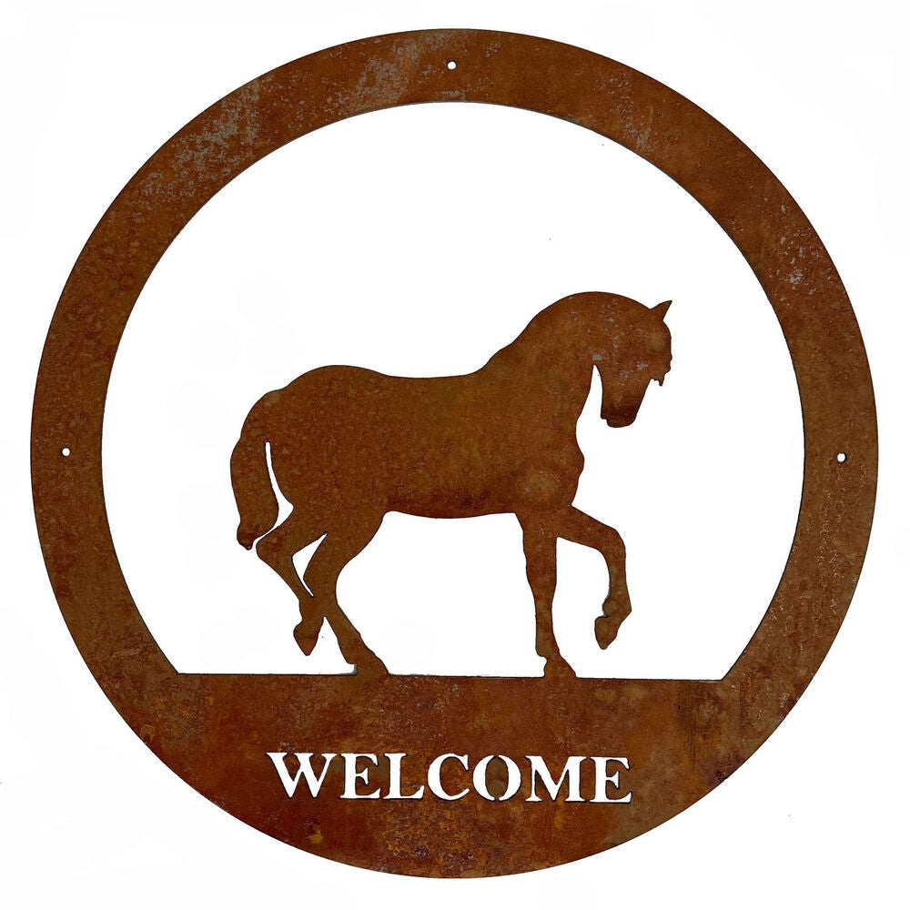 PoppyForge Horse Welcome Wall Art