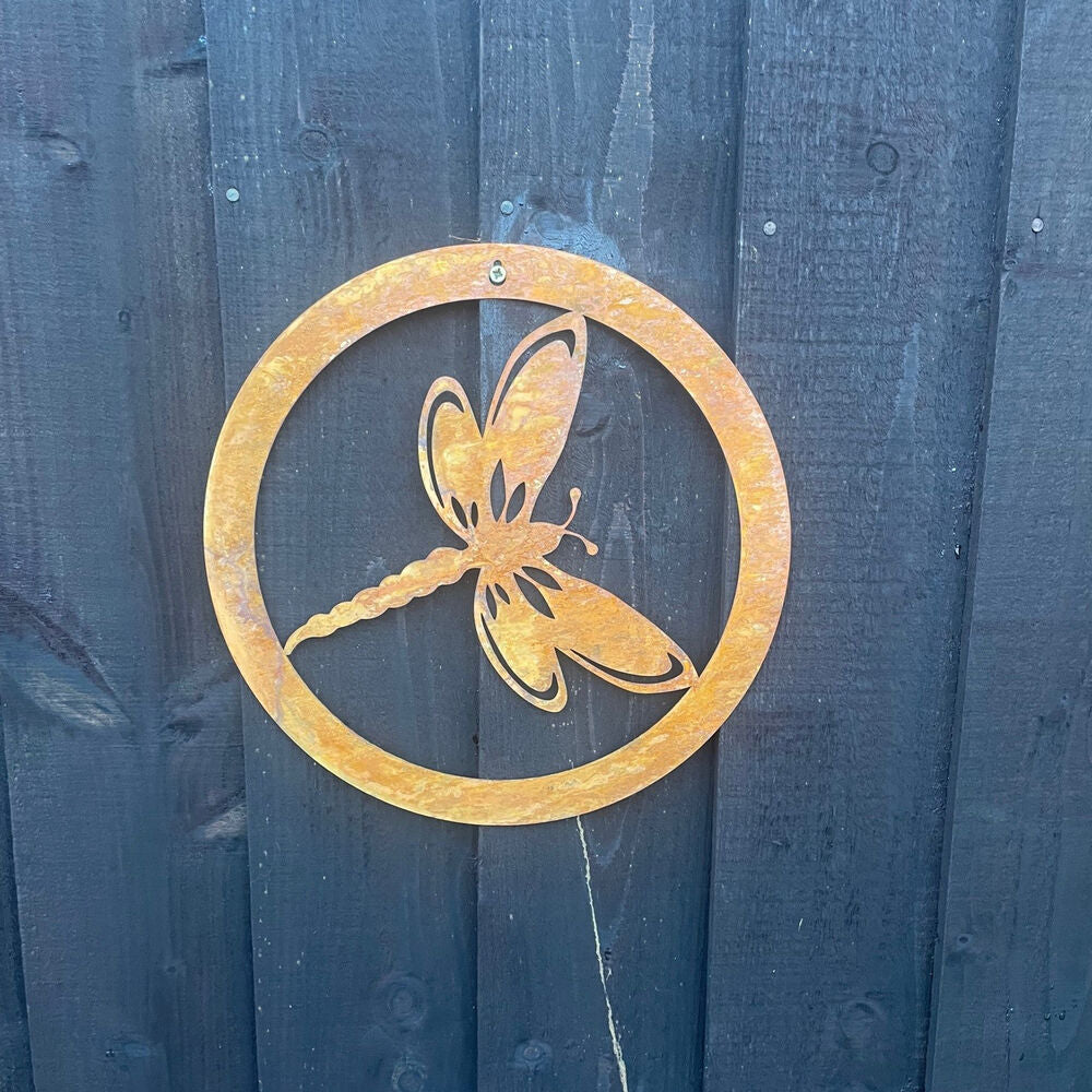 PoppyForge Dragonfly In A Circle Wall Art