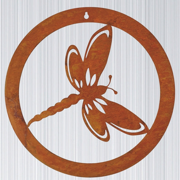 PoppyForge Dragonfly In A Circle Wall Art