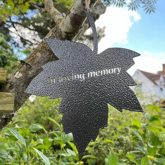 PoppyForge Falling Leaves - In Loving Memory - black coating