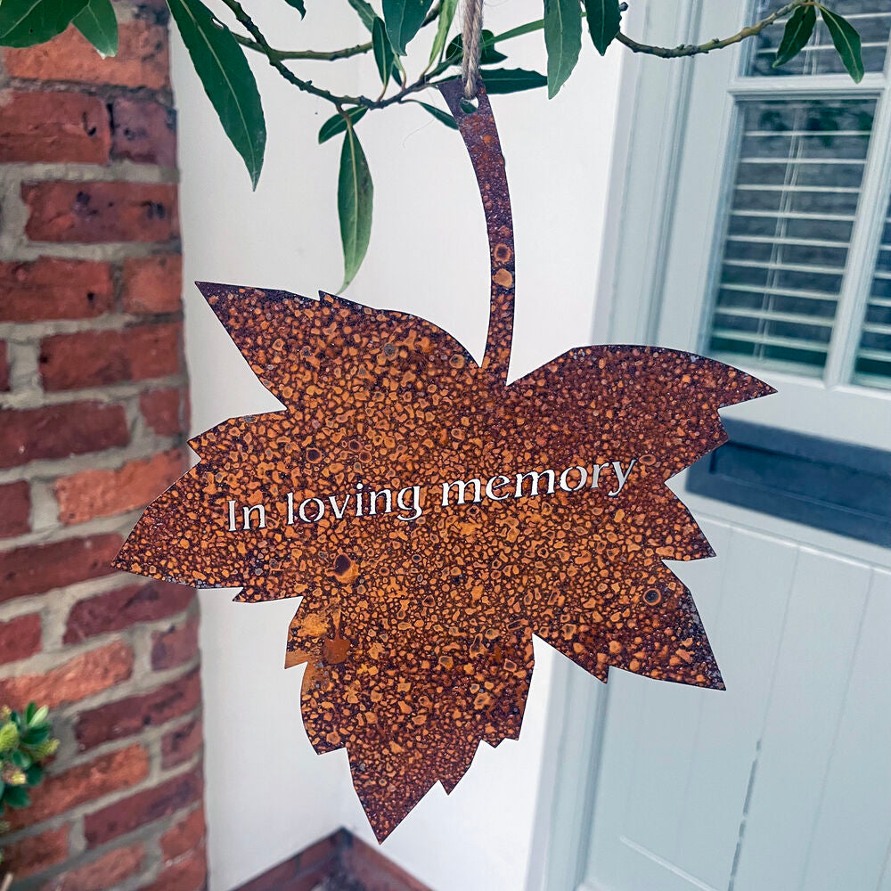 PoppyForge Falling Leaves - In Loving Memory - bare metal ready to rust