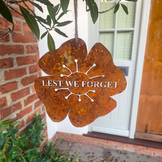 PoppyForge Hanging Poppy - Lest We Forget