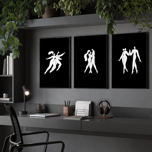 Wall Prints And Posters | Set of 3 Boho Women Wall art Prints