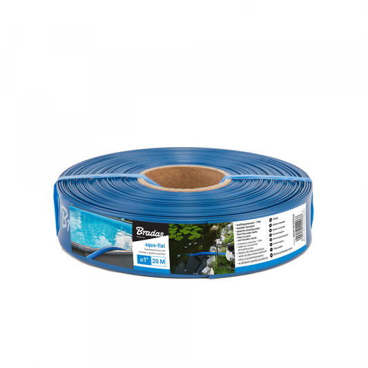 Lay Flat 1" Aqua Hose with Clip 20m