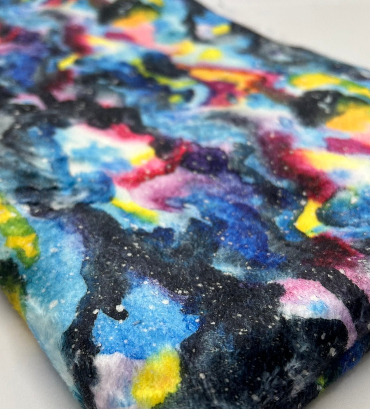 Watercolour Rainbow Galaxy Cuddle Fleece Fabric Blanket Loungewear