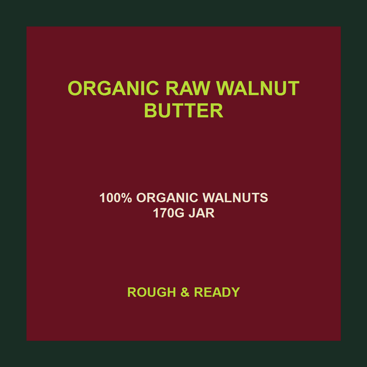 Carley's Organic Raw Walnut Butter