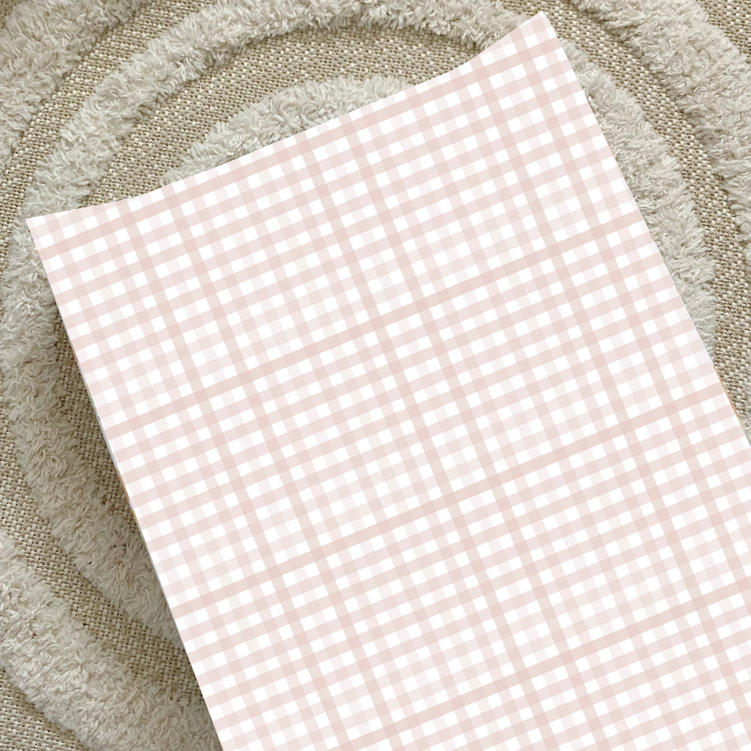 Anti-Roll Wedge Changing Mat - Baby Pink Gingham