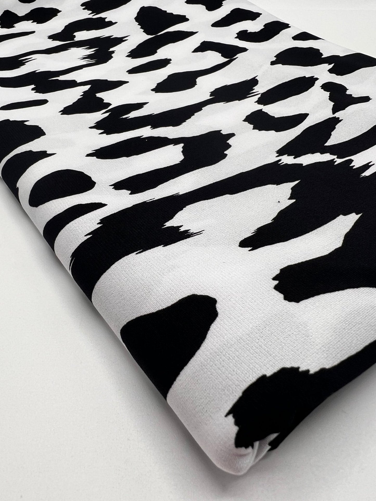 White Black Animal Print ITY Fabric 4 Way Stretch
