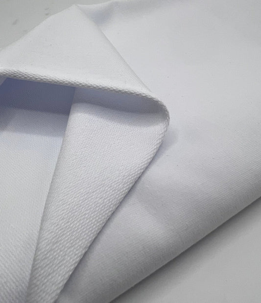 White French Terry Loopback Cotton Jersey 230 GSM 95/5 Lycra 4 Way Stretch