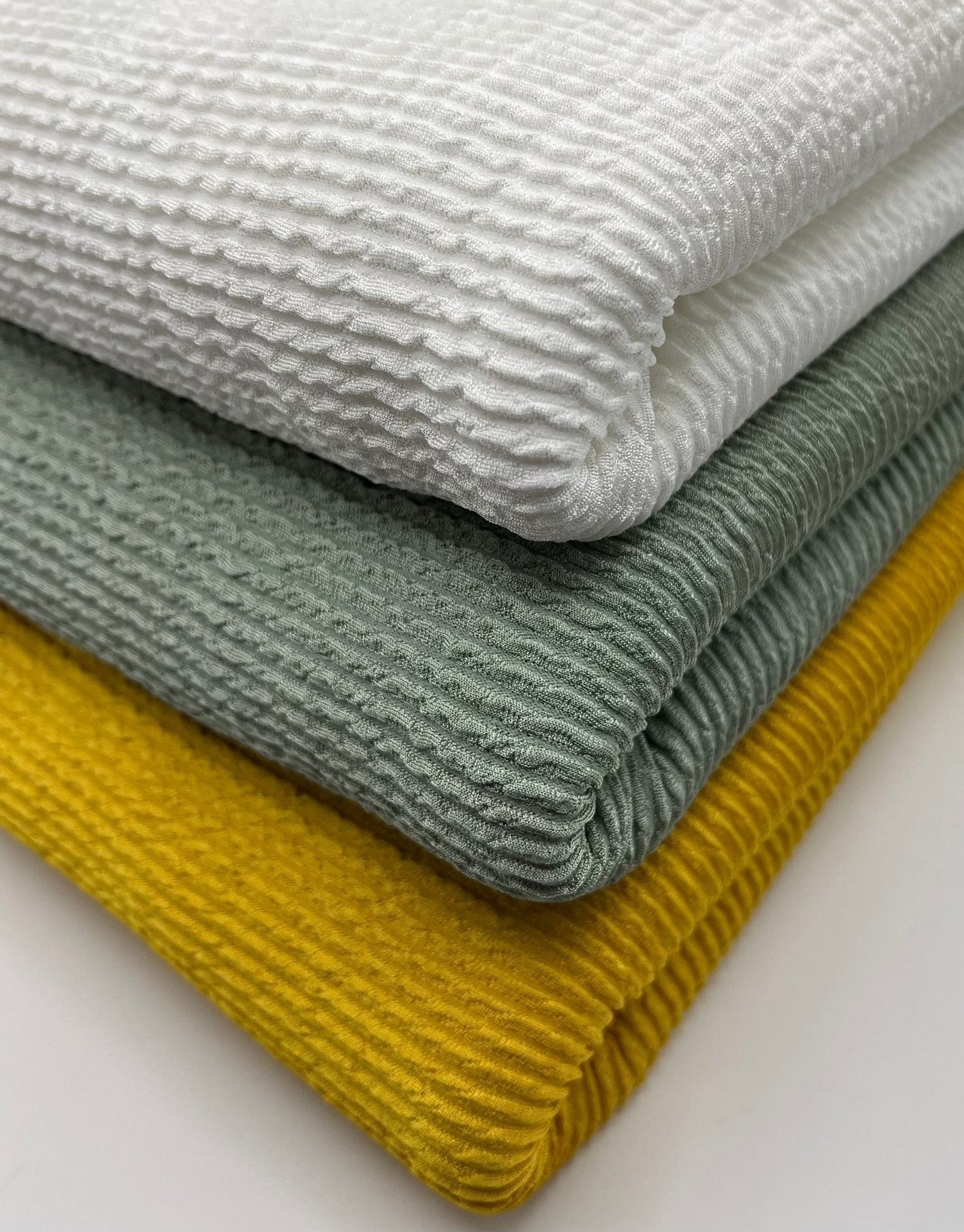 Mustard Thick Rope Rib 2 Way Stretch Fabric