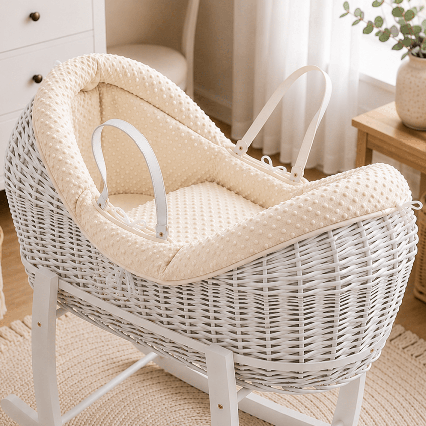 Wicker Pod Baby Deluxe Moses Basket-No stand included