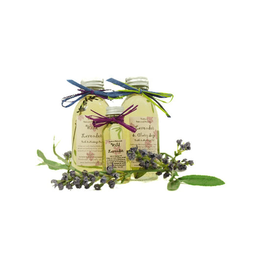 Wild Lavender & Clary Sage 150ml Bath & Massage Oil - Tranquility with a touch of clarity