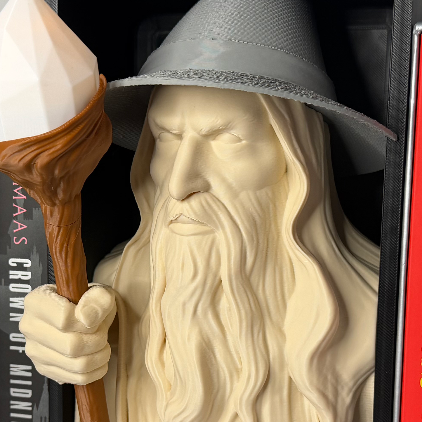 Glowing Wizard Book Nook – 3D Printed Light-Up Fantasy Bookshelf Insert & Bookend