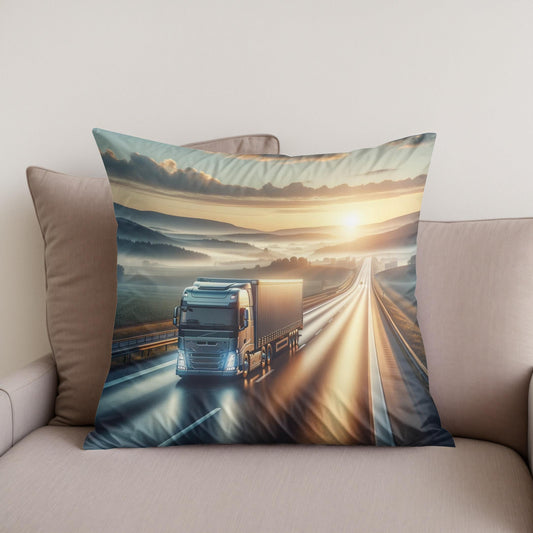 Dawn on the Autobahn Cotton Cushion