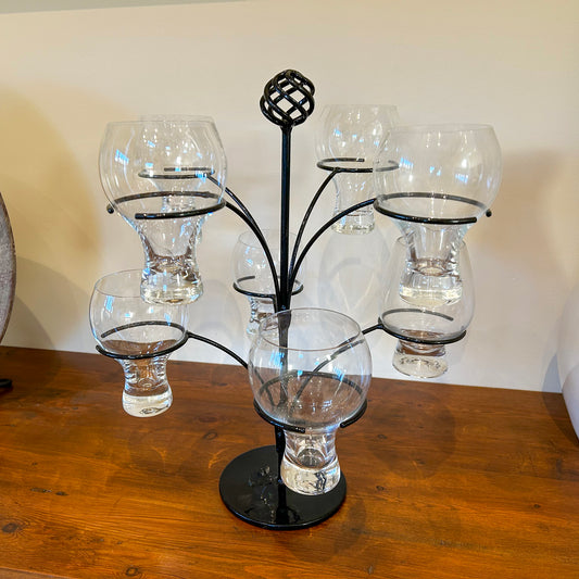 PoppyForge Glass Cocktail Tree - 8 glasses