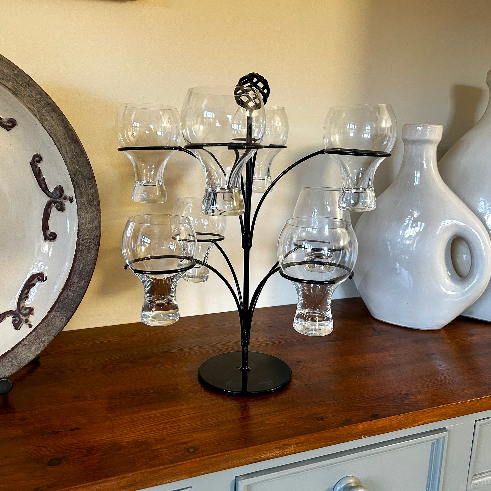 PoppyForge Glass Cocktail Tree - 8 glasses