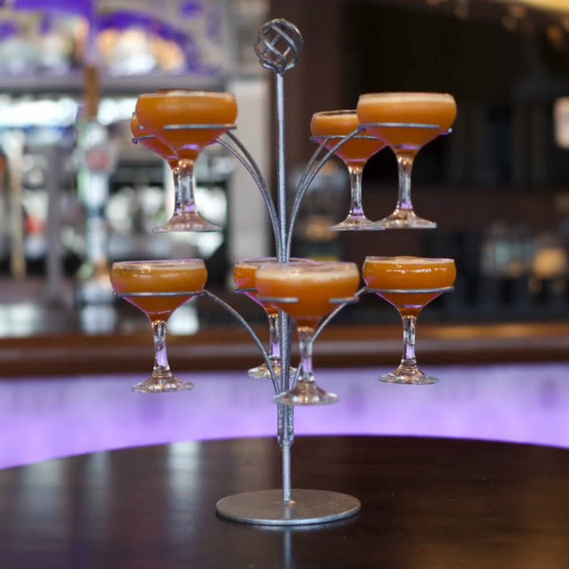 PoppyForge Glass Cocktail Tree - 8 glasses