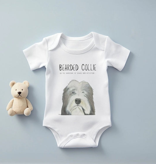Bearded Collie Baby Bodysuit: A Little Bundle of Chaos and Cuddles!