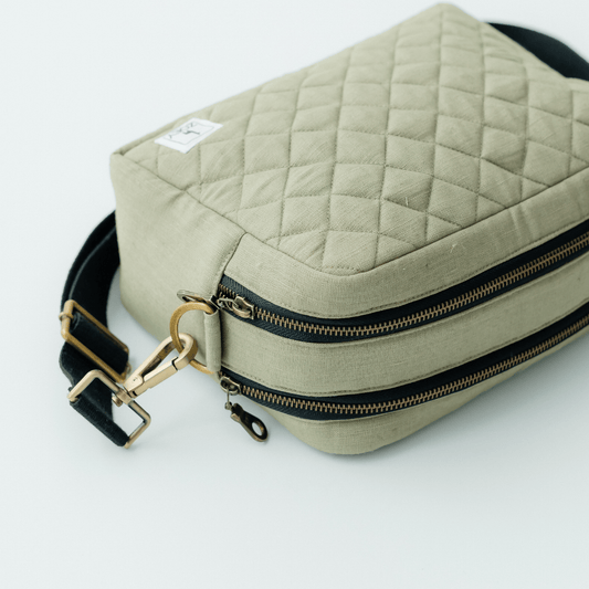 The GoGreen Sling Nappy Bag (Linen Cotton - Green)