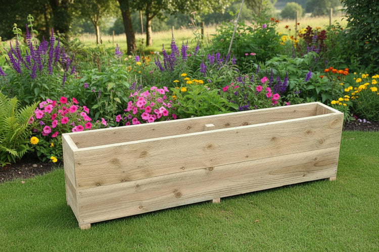 The Foalyard - Summer Wooden Planters Handmade Wooden Garden Rustic Planters