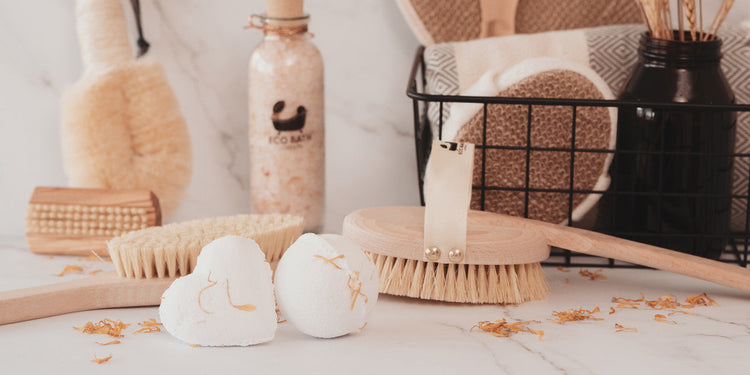 Eco Bath London natural body brushes, bath accessories and bath salts
