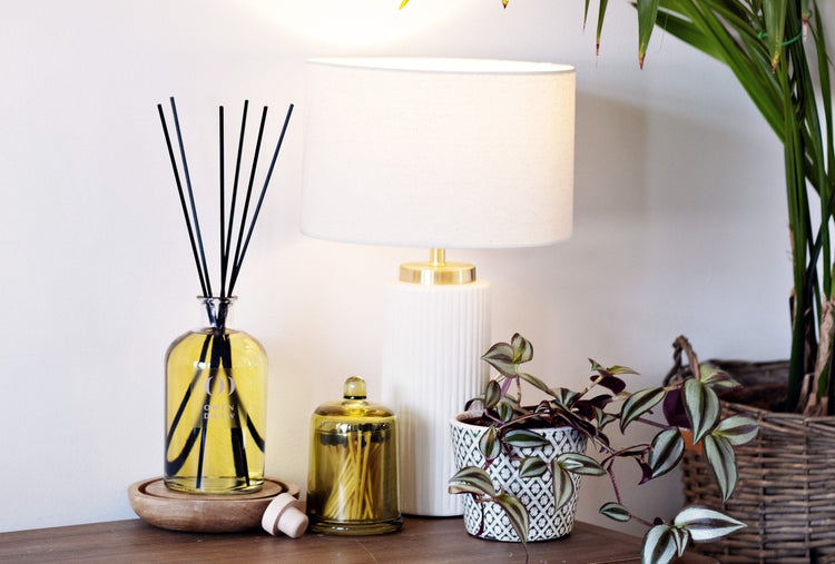 Owen Drew luxury home fragrance reed diffuser in a stylish interior