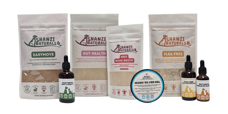 Shanzi Naturals natural pet supplements for dogs and cats