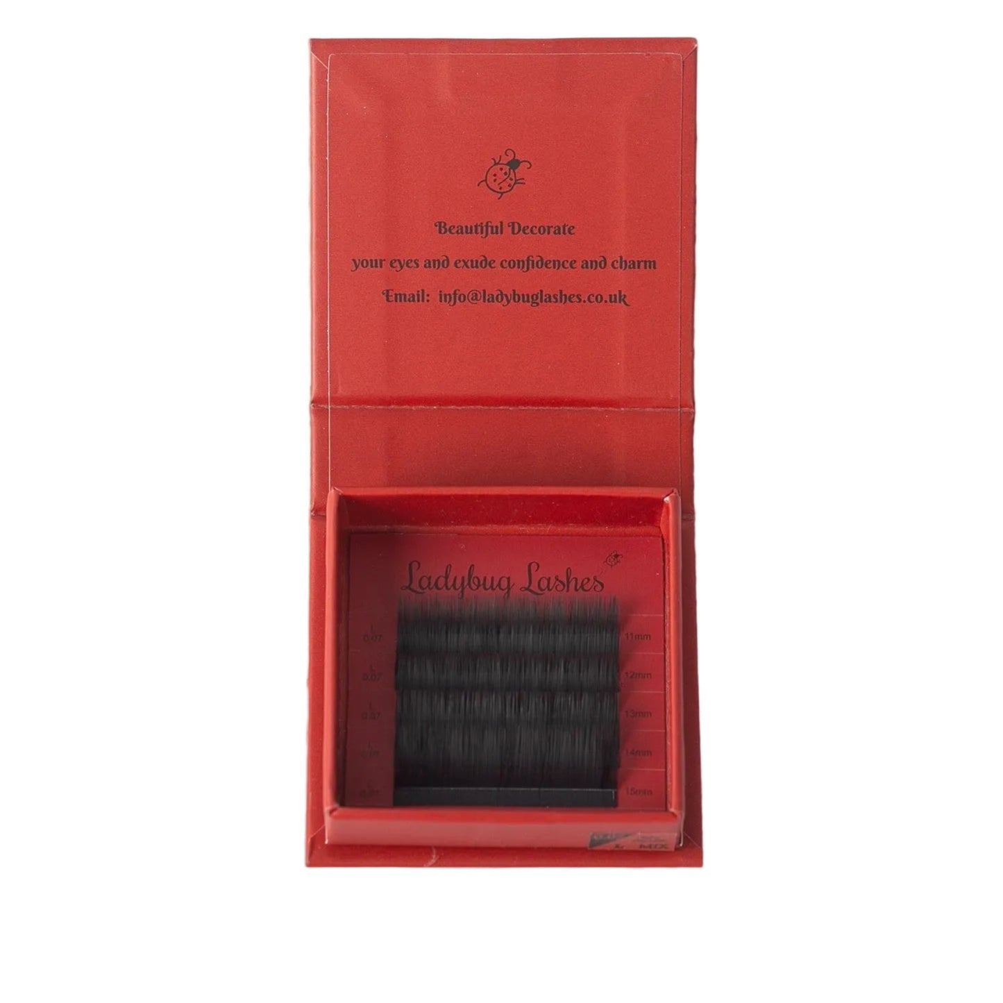 L Curl Lash Sample Tray 0.07 5 Rows