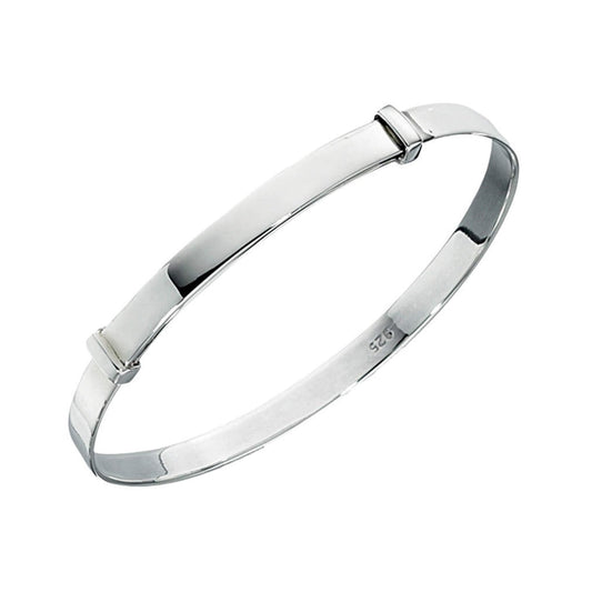Beginnings Plain Silver Expandable Baby Bangle