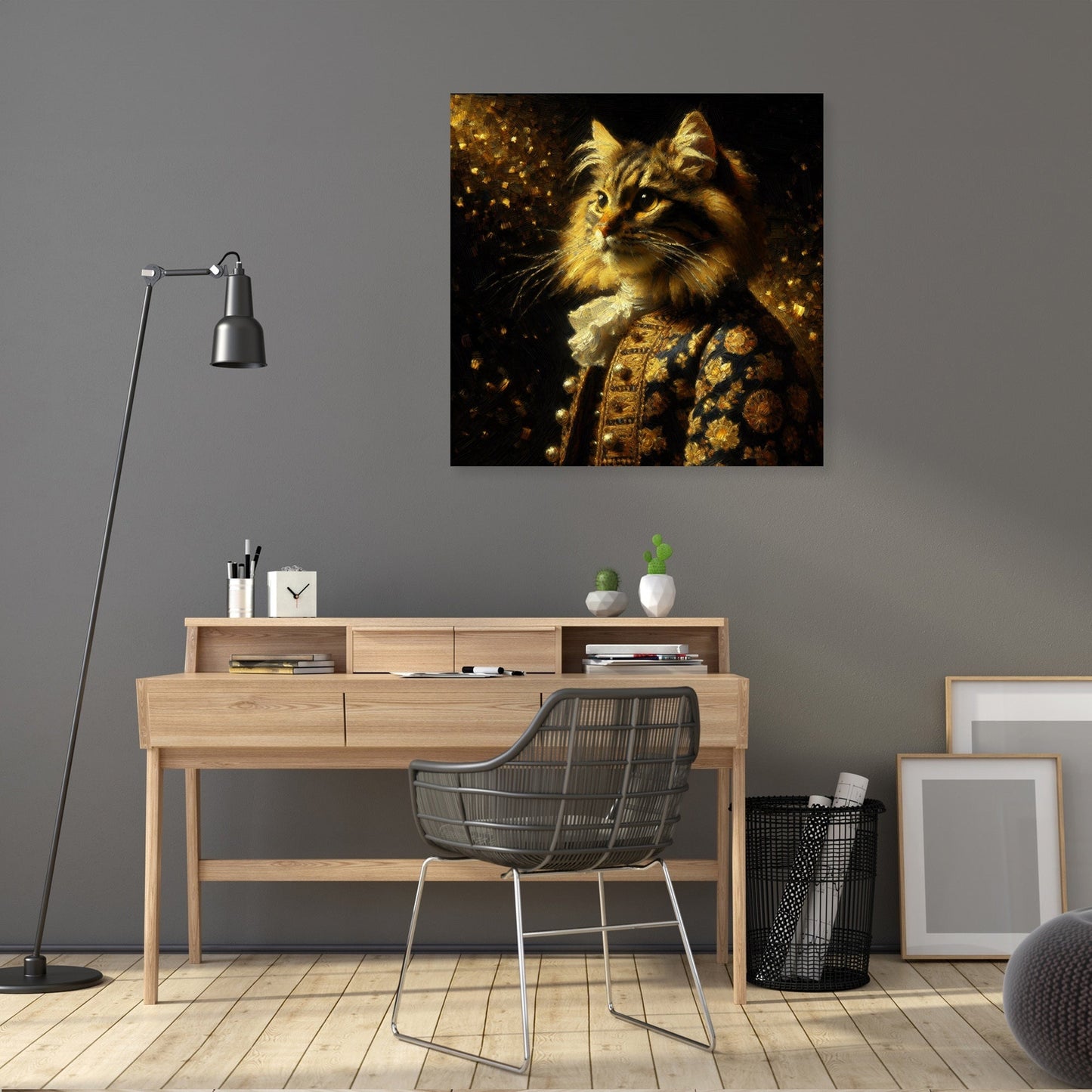 Royal Feline Noir Canvas