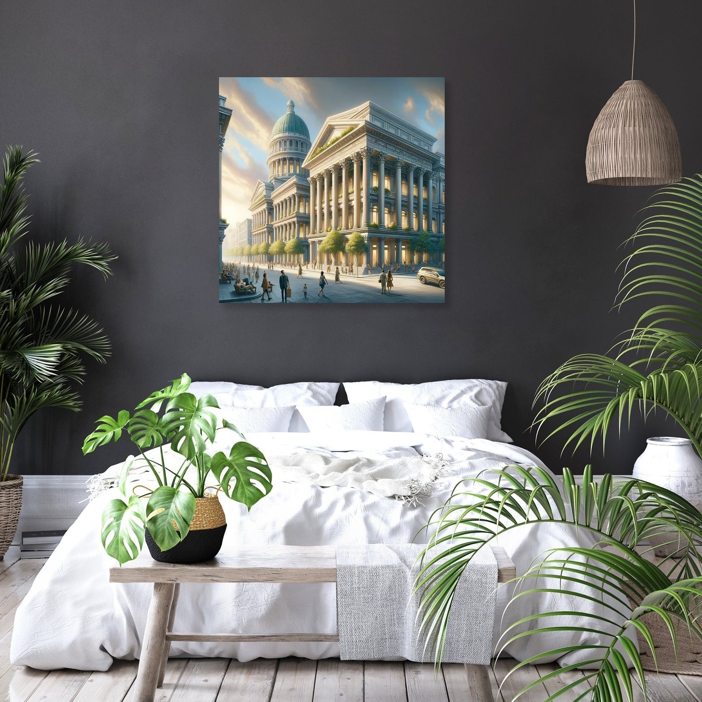 Neo-Neoclassical Square Canvas