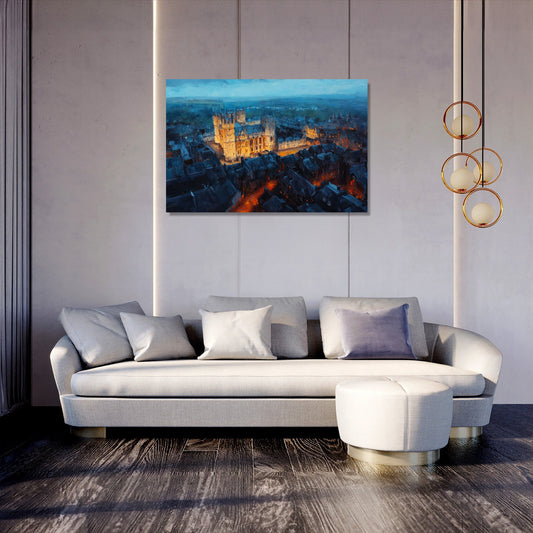 Lincoln Castle Twilight Canvas