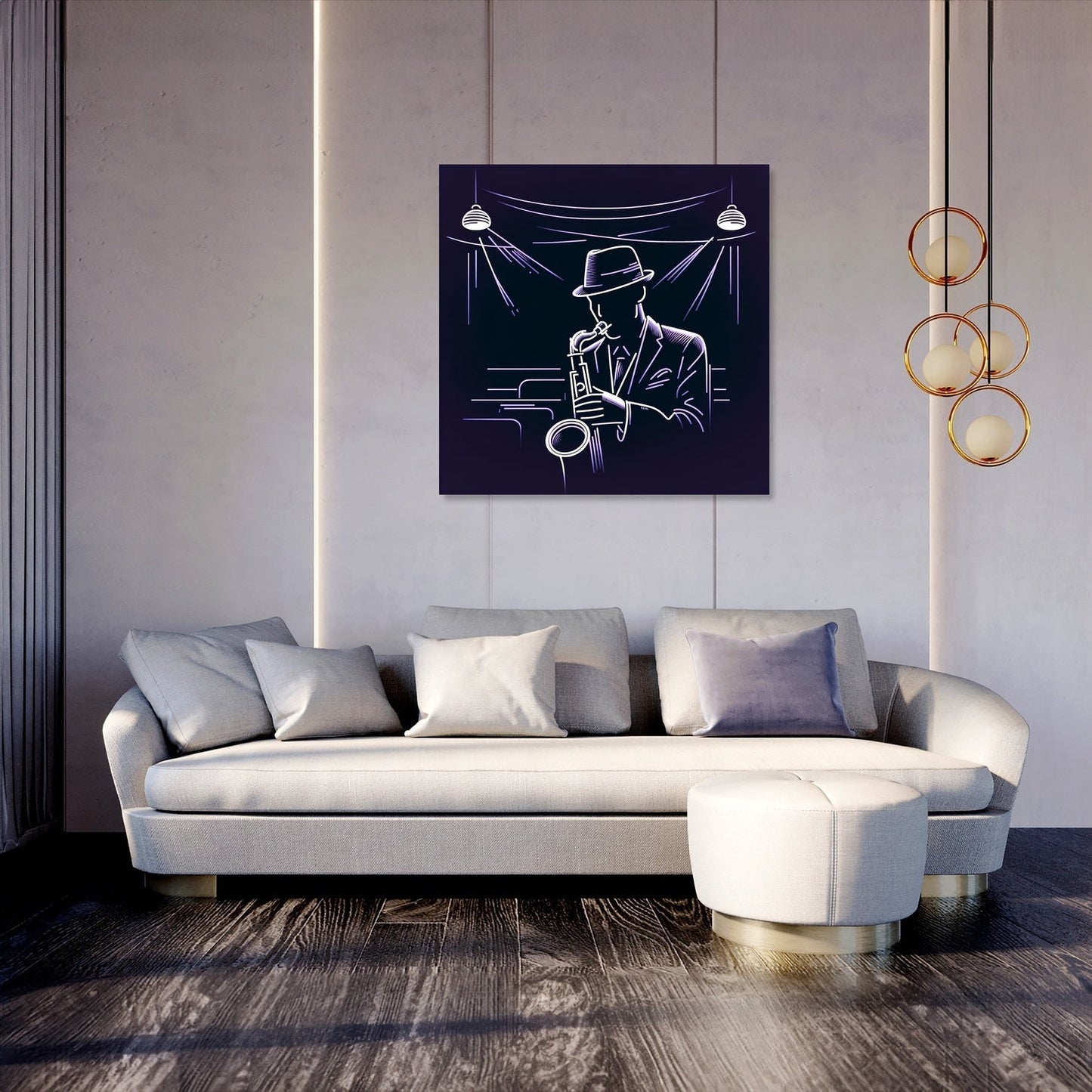 Jazz Night in Muted Shades Canvas