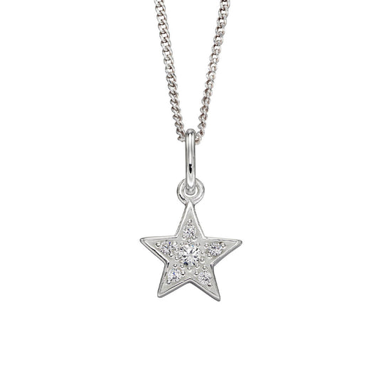 Beginnings Pave Set Star Pendant with Cubic Zirconia