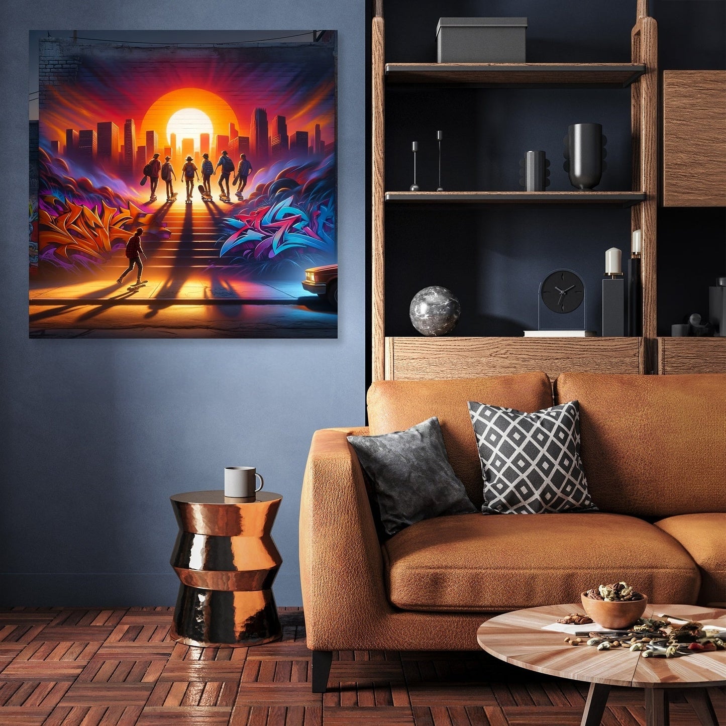 Sunset Skate Session Canvas