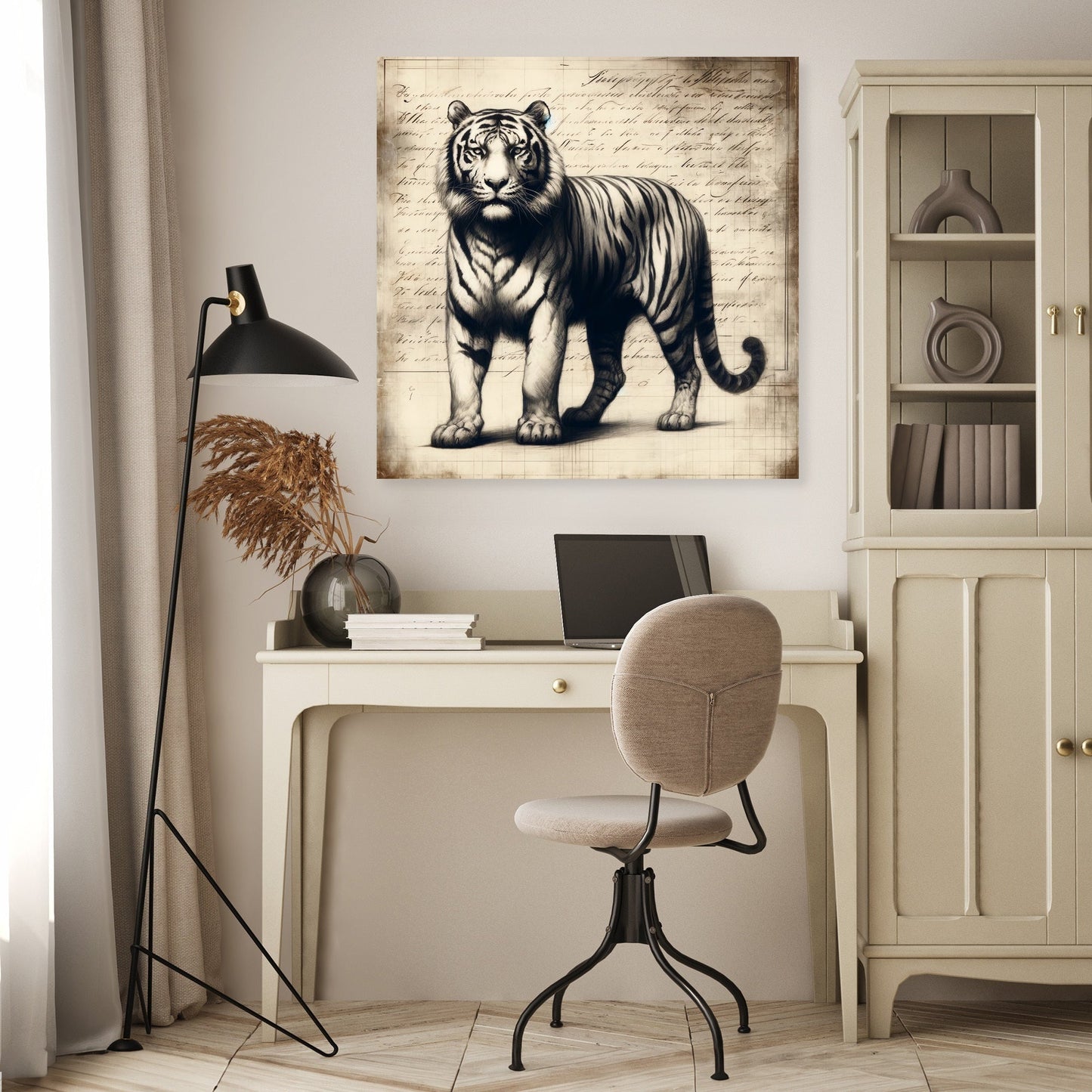Vintage Tiger Study Canvas