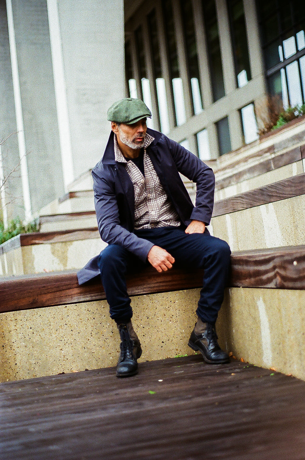 Bart Overshirt - Brown Ecru Check