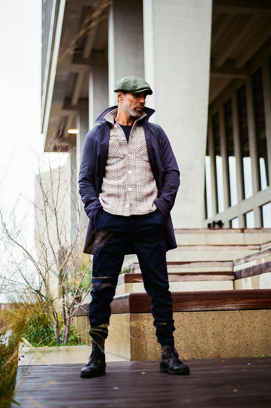 Bart Overshirt - Brown Ecru Check