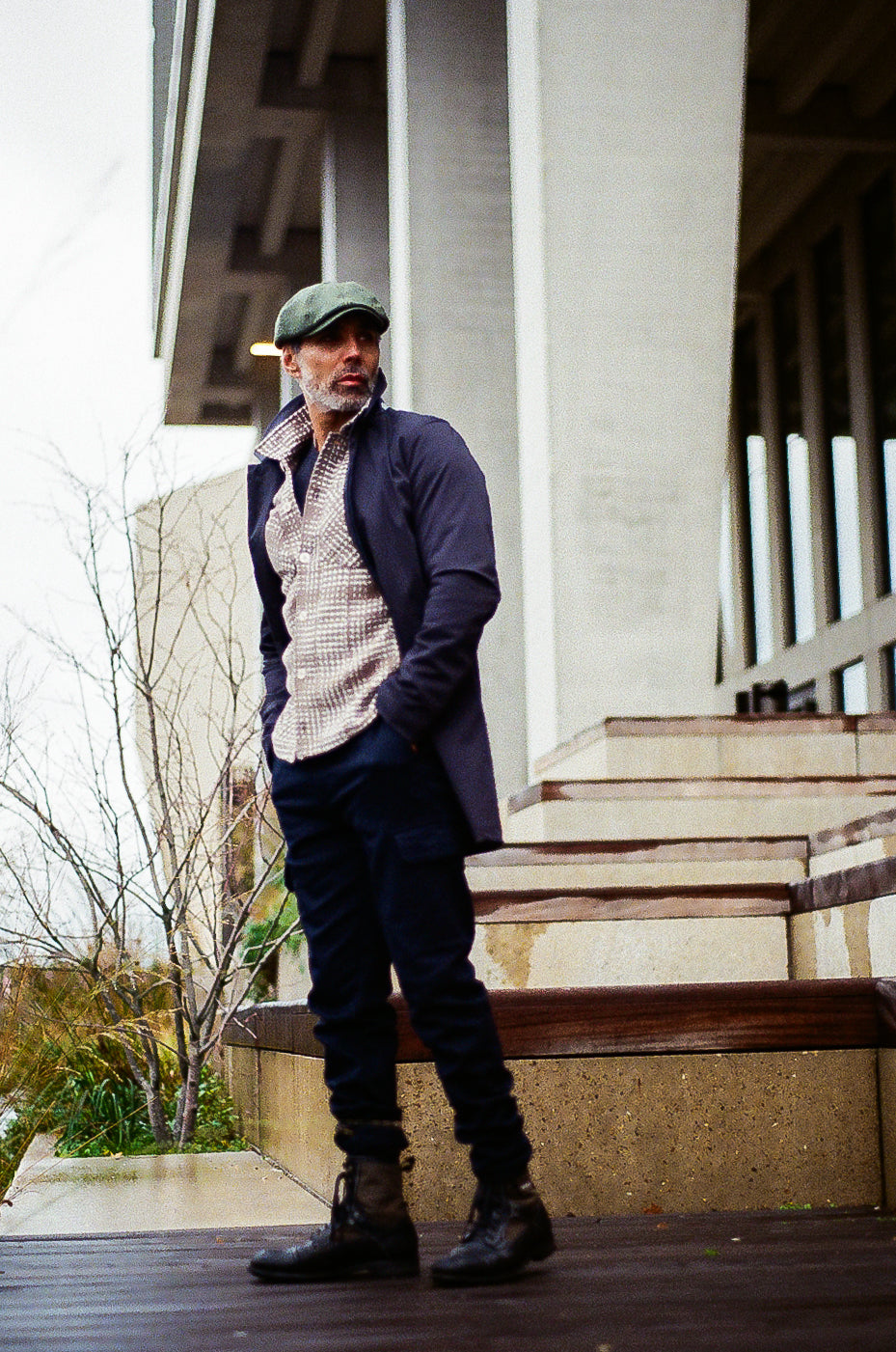 Bart Overshirt - Brown Ecru Check