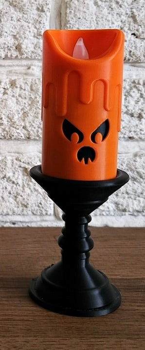 Halloween Spooky Candle Set | LED Flameless Candles | Halloween Home Decor | Trick or Treat Display | Pumpkin Ghost Decor