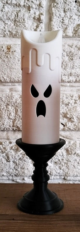 Halloween Spooky Candle Set | LED Flameless Candles | Halloween Home Decor | Trick or Treat Display | Pumpkin Ghost Decor